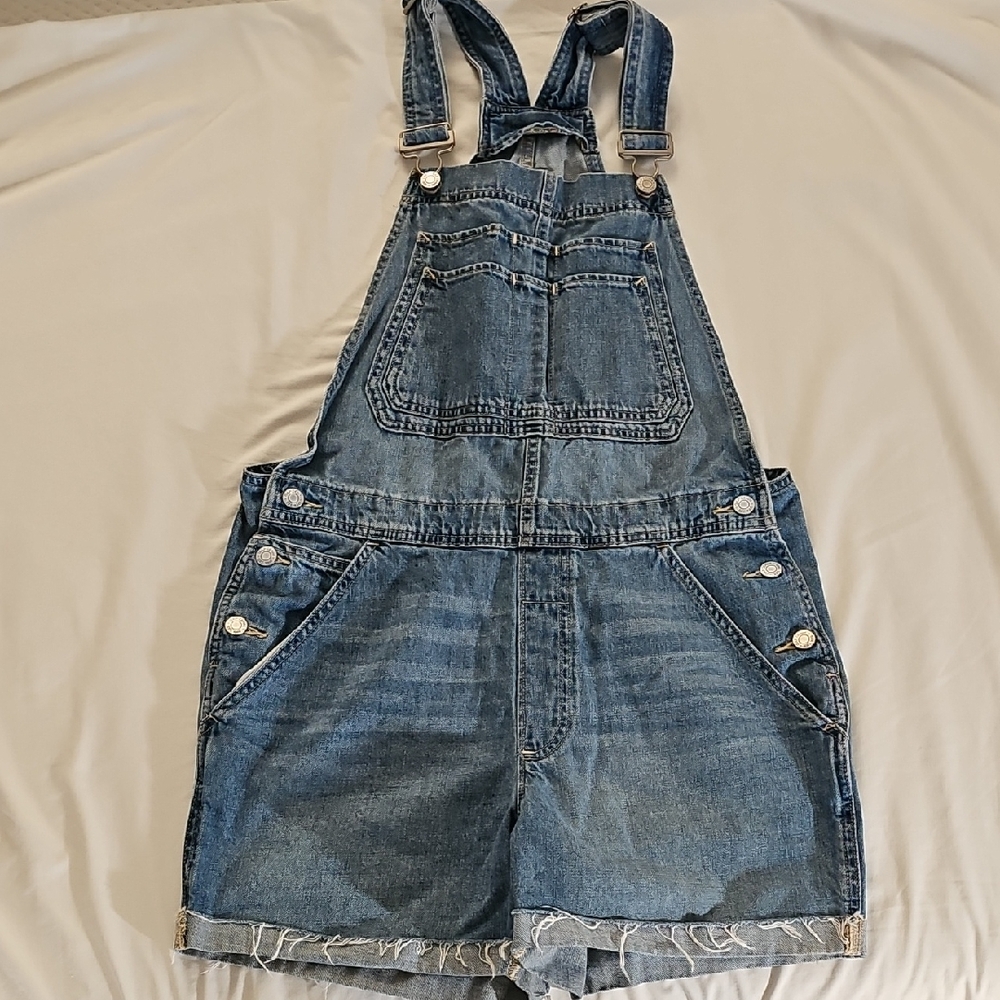 GAP Light Blue Denim Overall Shorts